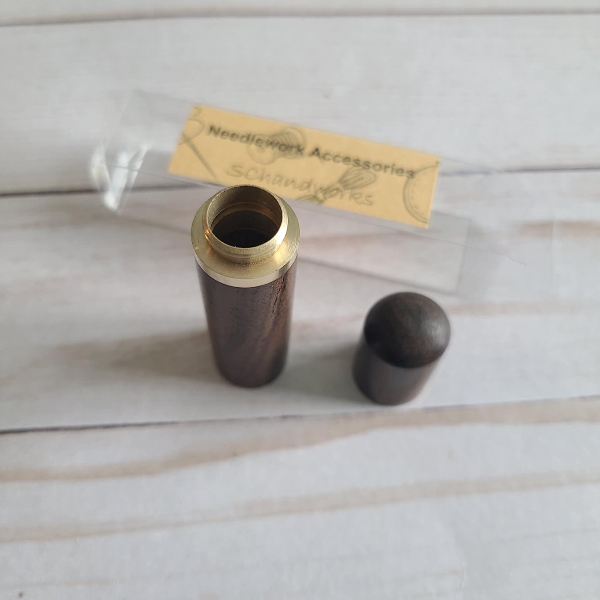 Wooden Needle box, Needle Holder, Needle case, embroidery, sewing, cross stitch needle tube