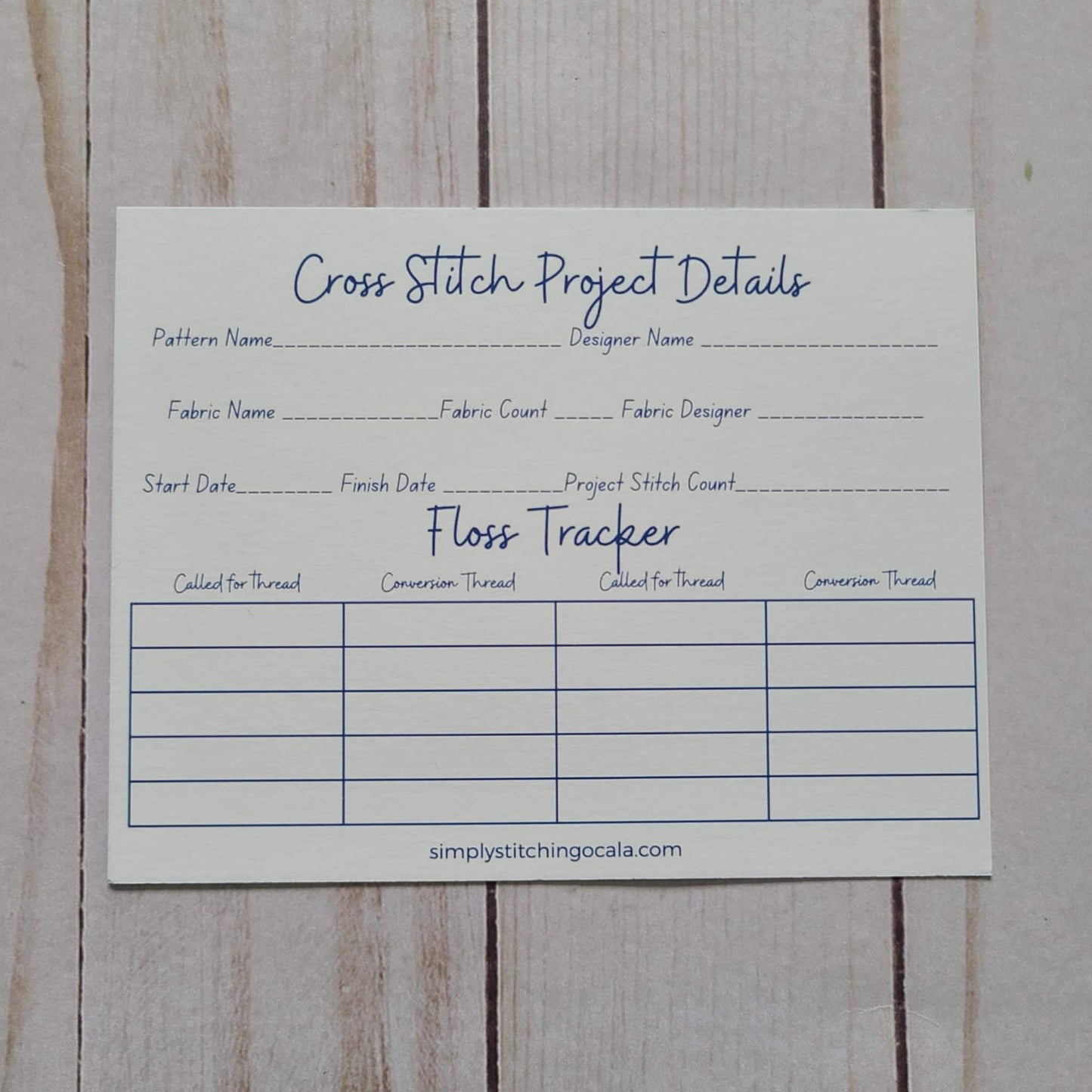 Patriotic Americana Printed Cross Stitch Project Cards / Project Tracker Cards/ Cross Stitch Organization/Stitching Journal Cards Printed