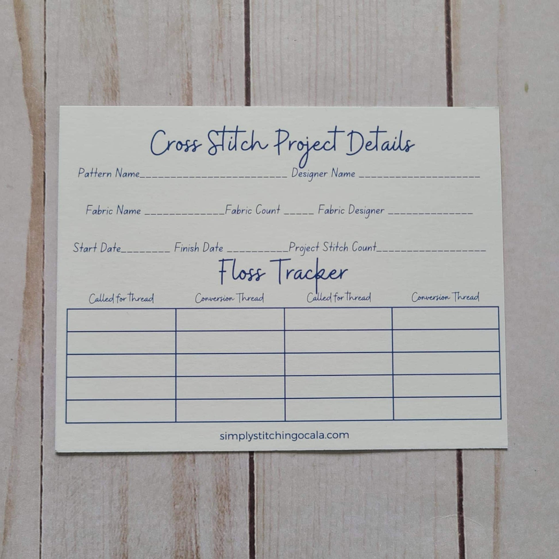 Patriotic Americana Printed Cross Stitch Project Cards / Project Tracker Cards/ Cross Stitch Organization/Stitching Journal Cards Printed