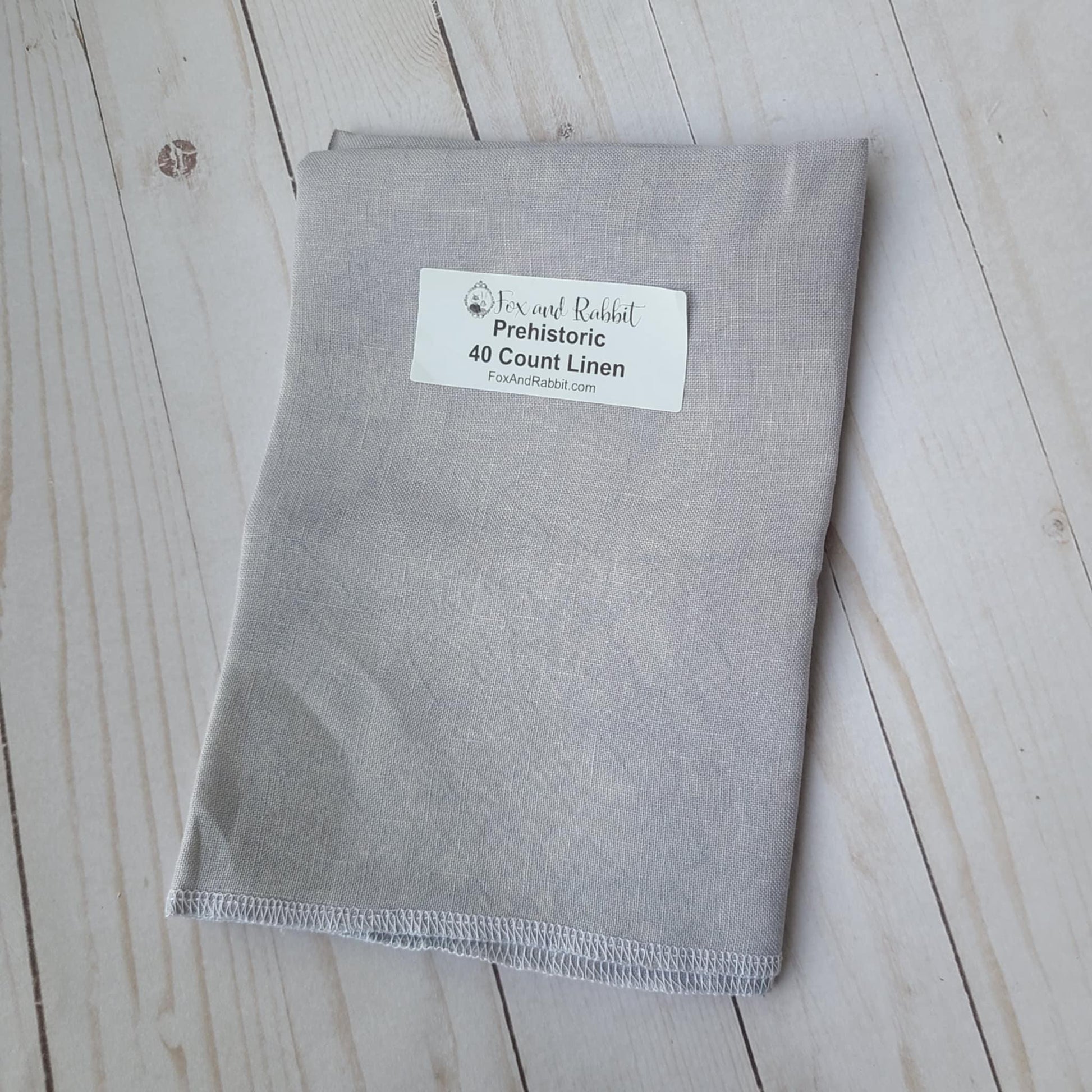 Fox and Rabbit Hand Dyed linen Prehistoric 40 count linen Fat Quarter