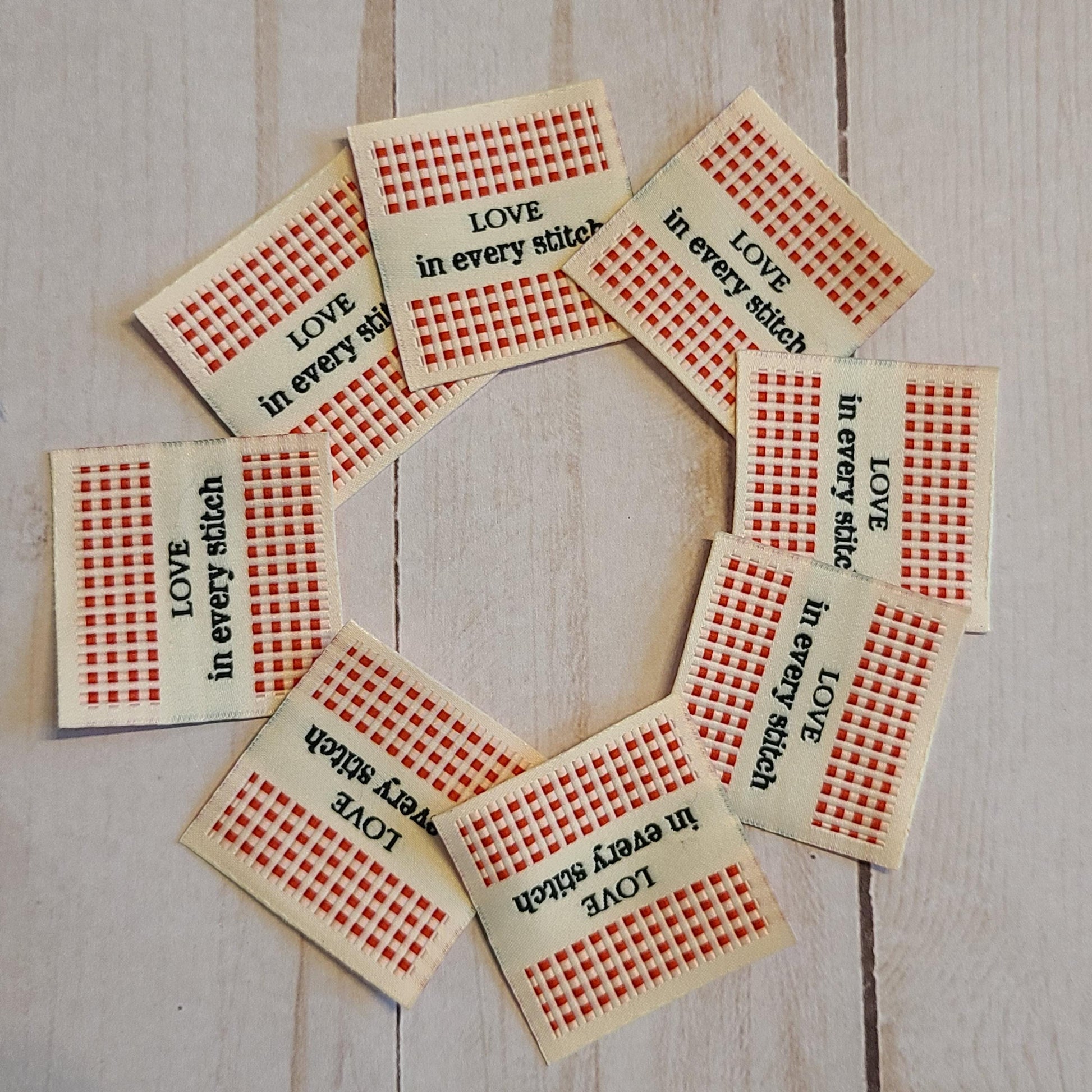 Love in Every Stitch Premium Woven Sew-In Labels – Minki Kim