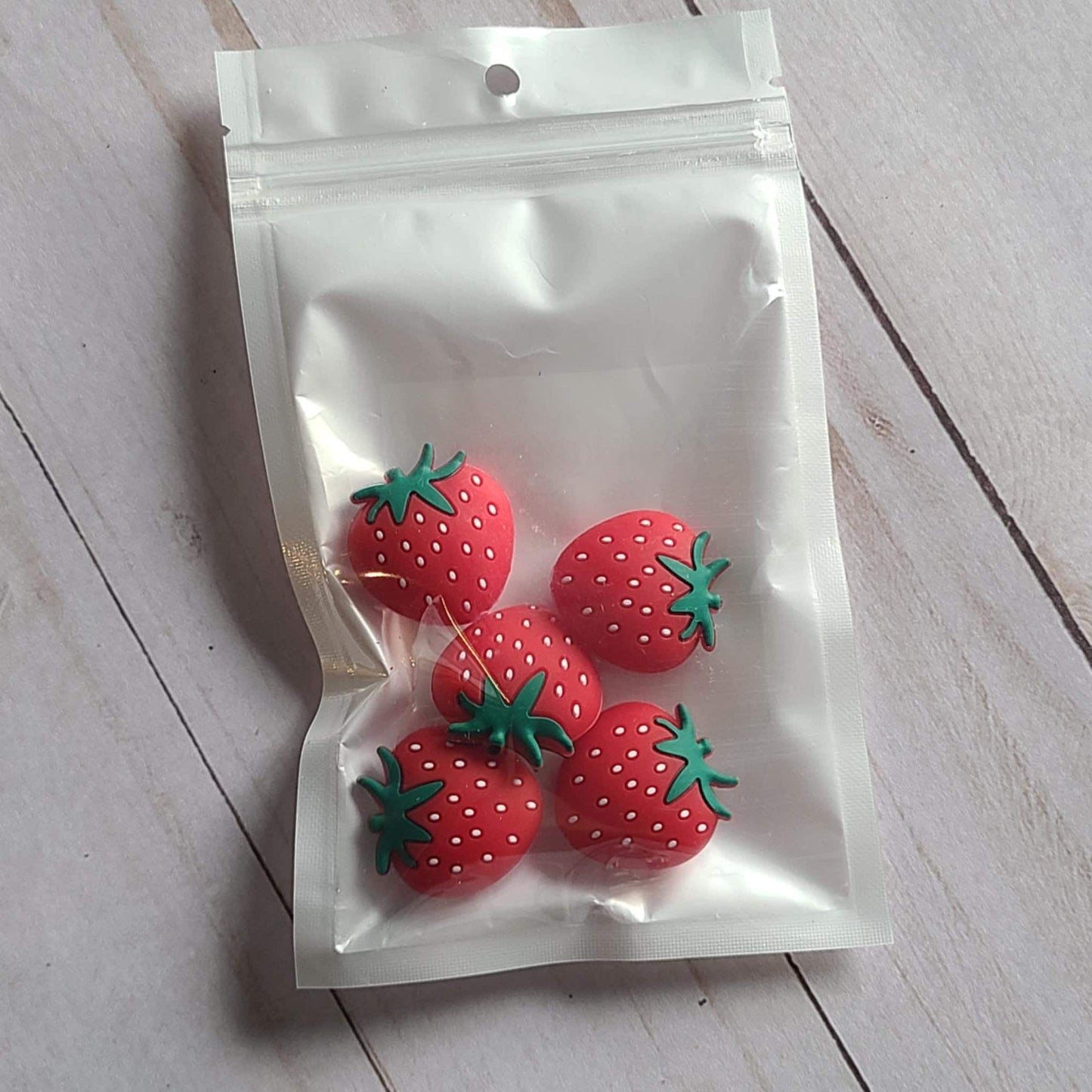 Strawberry Point Protectors, Cross stitch tool, scissor cover, knitting needle cover