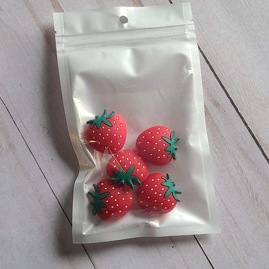 Strawberry Point Protectors, Cross stitch tool, scissor cover, knitting needle cover