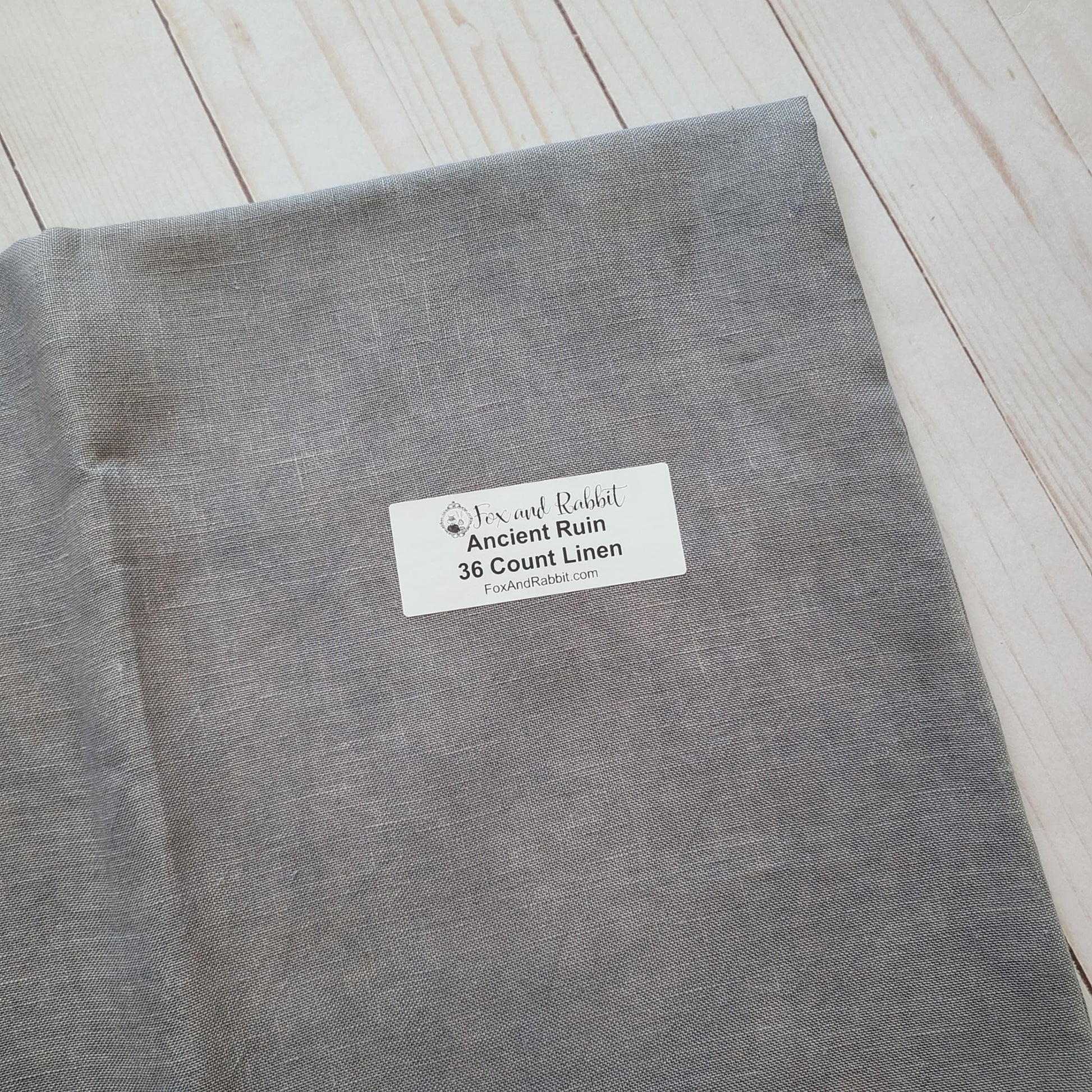 Fox and Rabbit Hand Dyed linen Ancient Ruin 36 count linen Fat Quarter