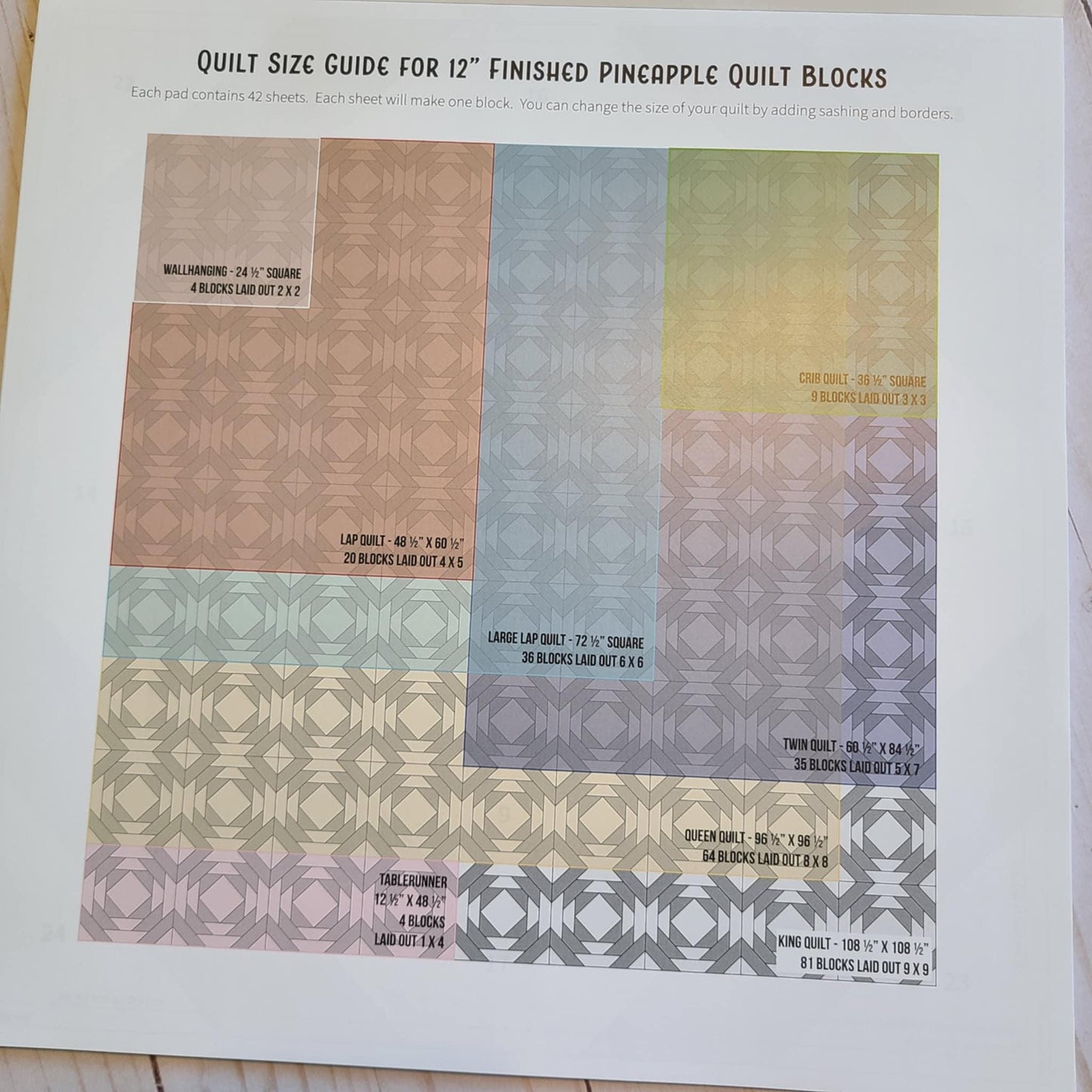 12" Pineapple Foundation Paper ISE 755 Its Sew Emma#1