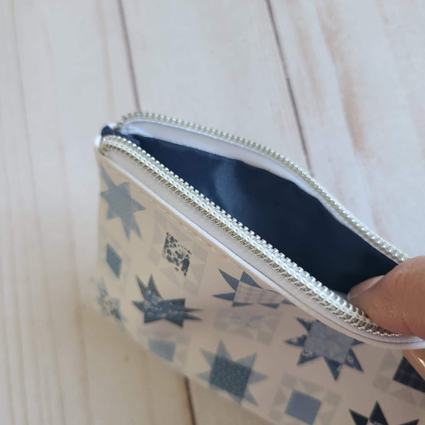 Coin Bag Sand And Sea Moda Nantucket Summer print sewing notions bag