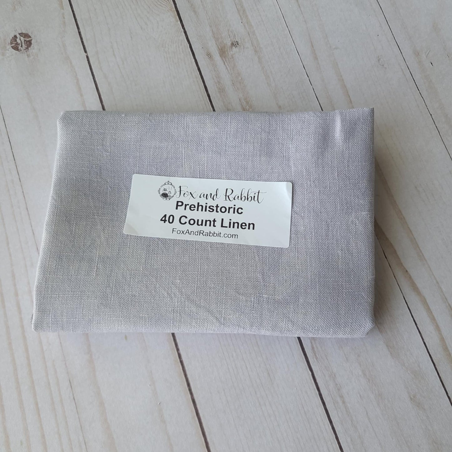 Fox and Rabbit Hand Dyed linen Prehistoric 40 count linen Fat Quarter
