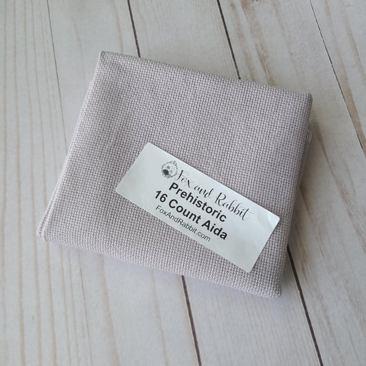 Fox and Rabbit Hand Dyed Aida paperbark 18 count Fat Quarter