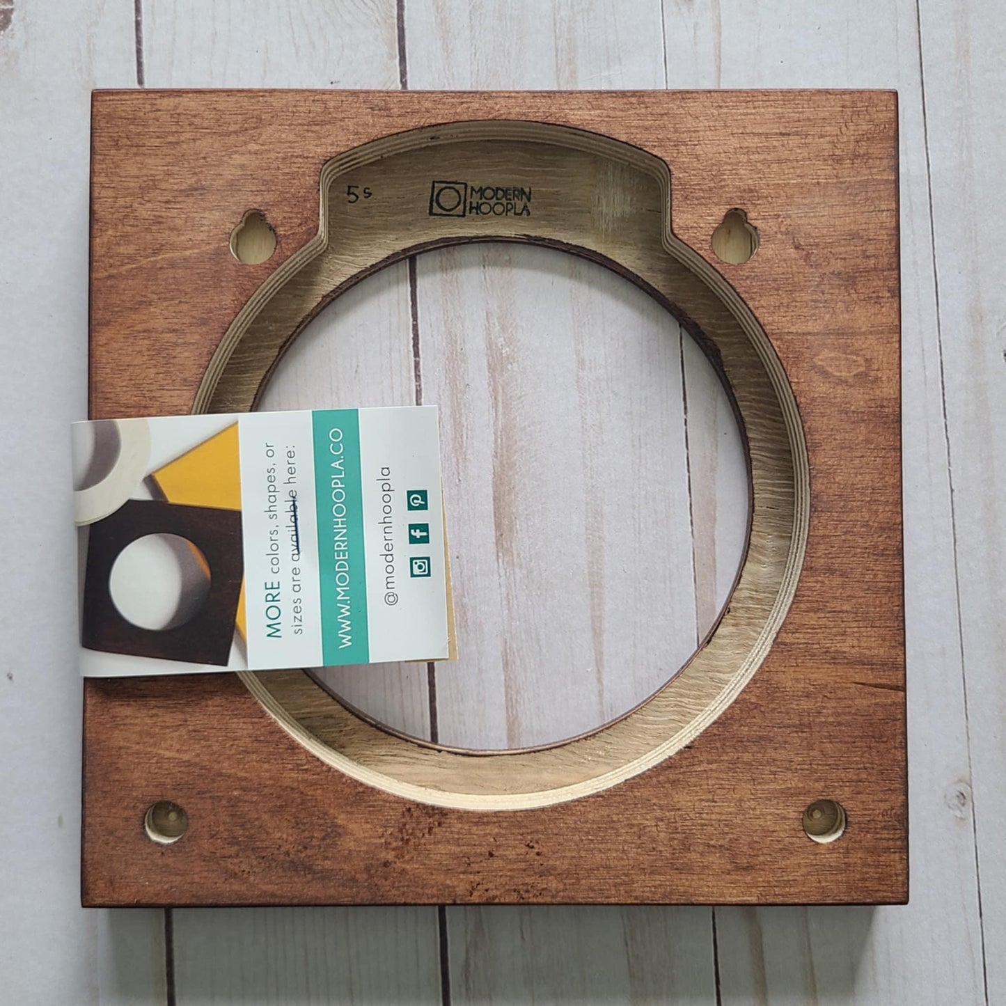Modern Embroidery Hoop Frame For 5" Hoops Caramel