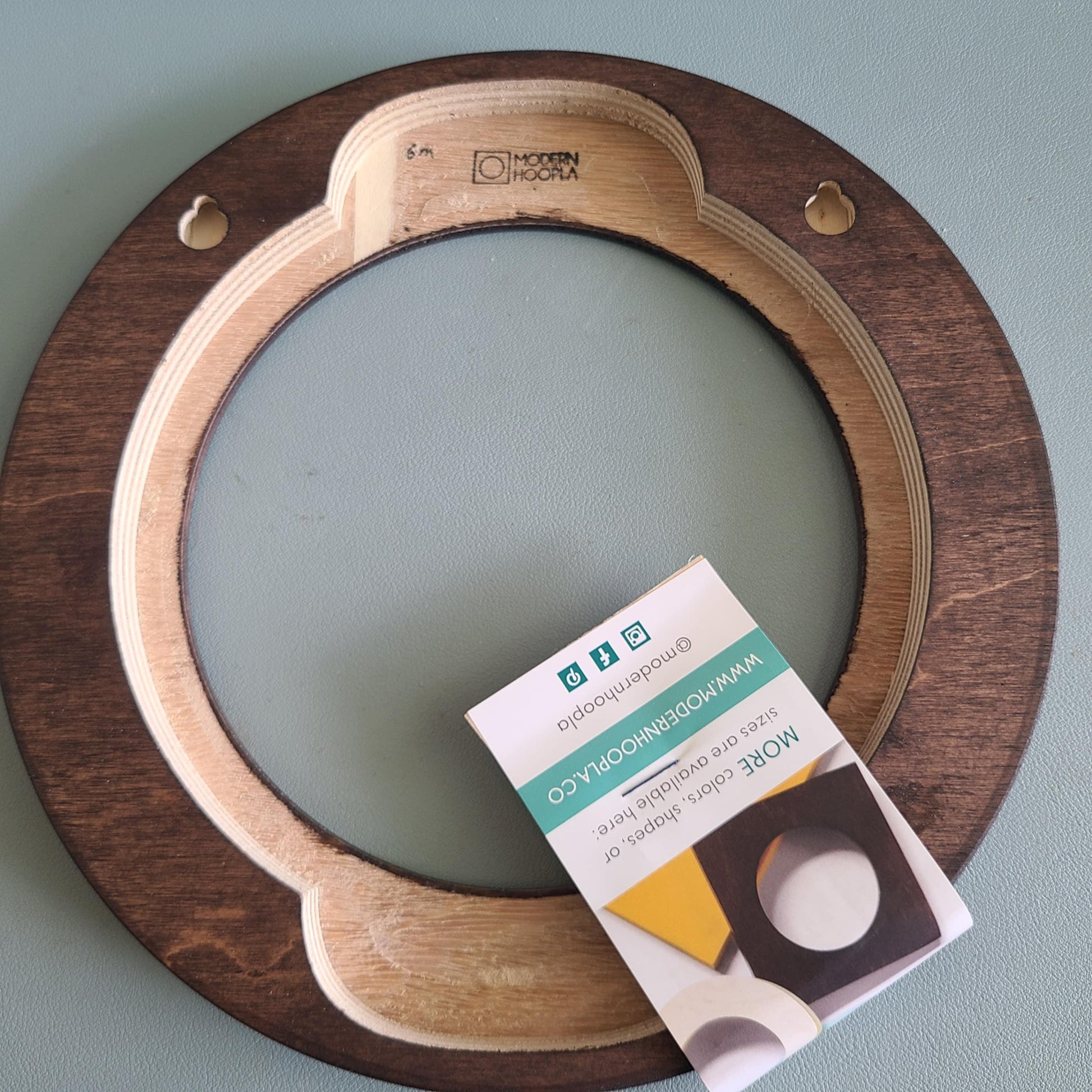 Modern Embroidery Hoop Frame For 6" Hoops Dark Walnut