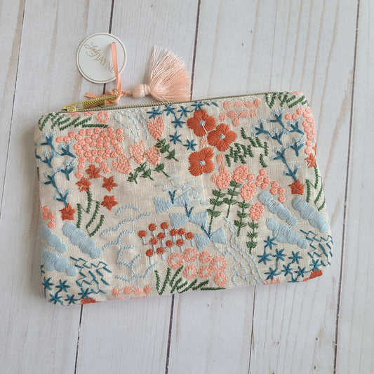 WM Pouch Wildflower Meadow Lady Jayne by Moda notion bag coin purse