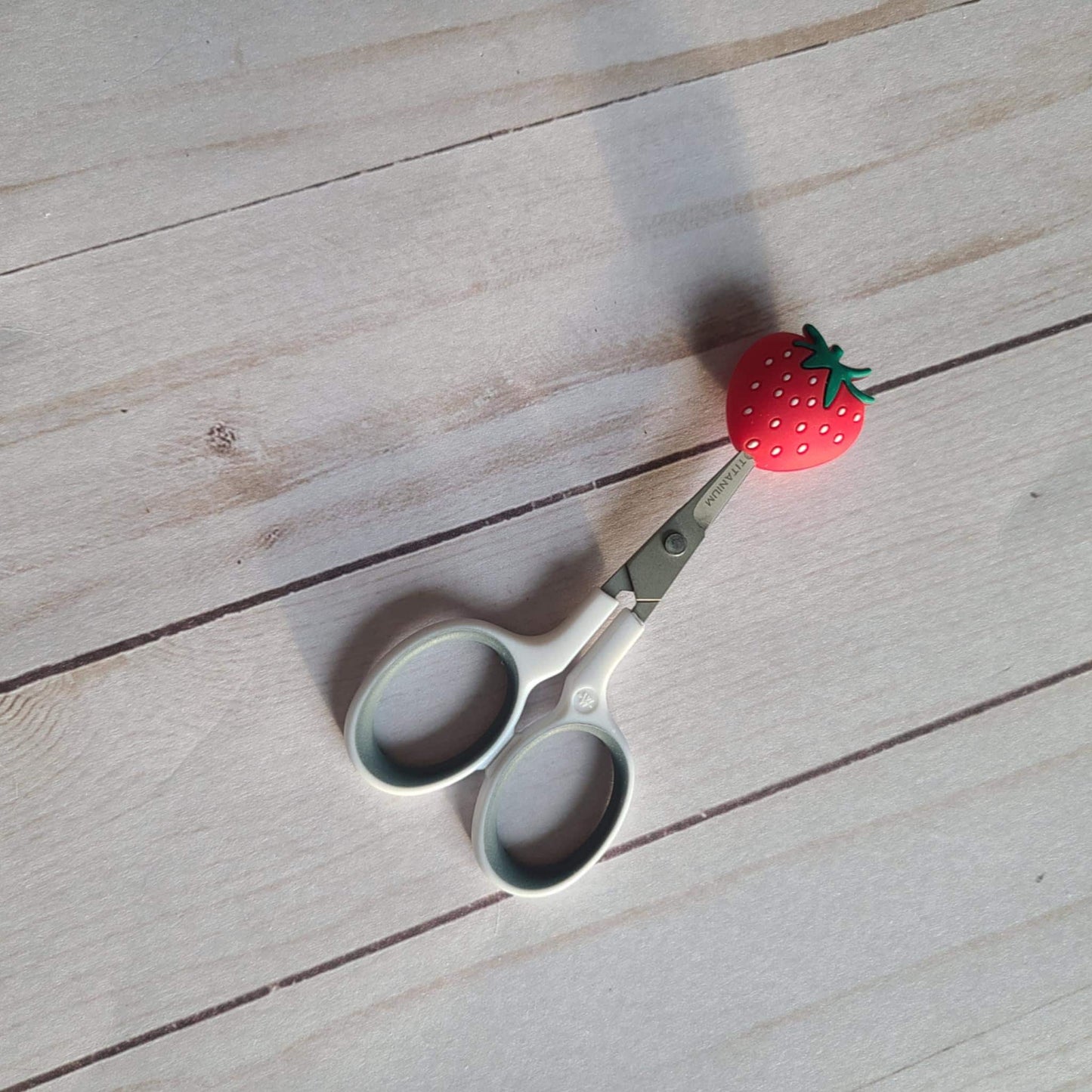 Strawberry Point Protectors, Cross stitch tool, scissor cover, knitting needle cover