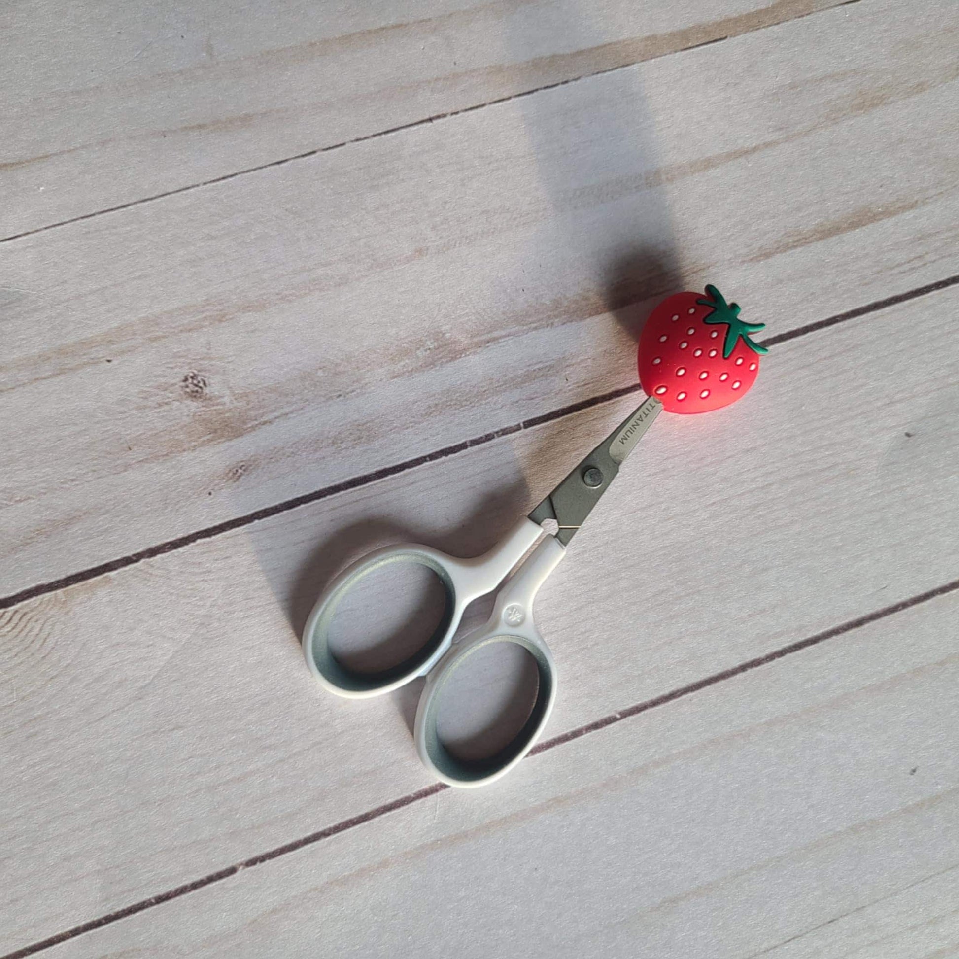 Strawberry Point Protectors, Cross stitch tool, scissor cover, knitting needle cover