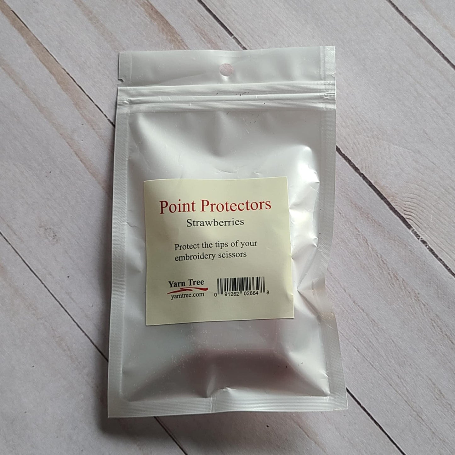 Strawberry Point Protectors, Cross stitch tool, scissor cover, knitting needle cover