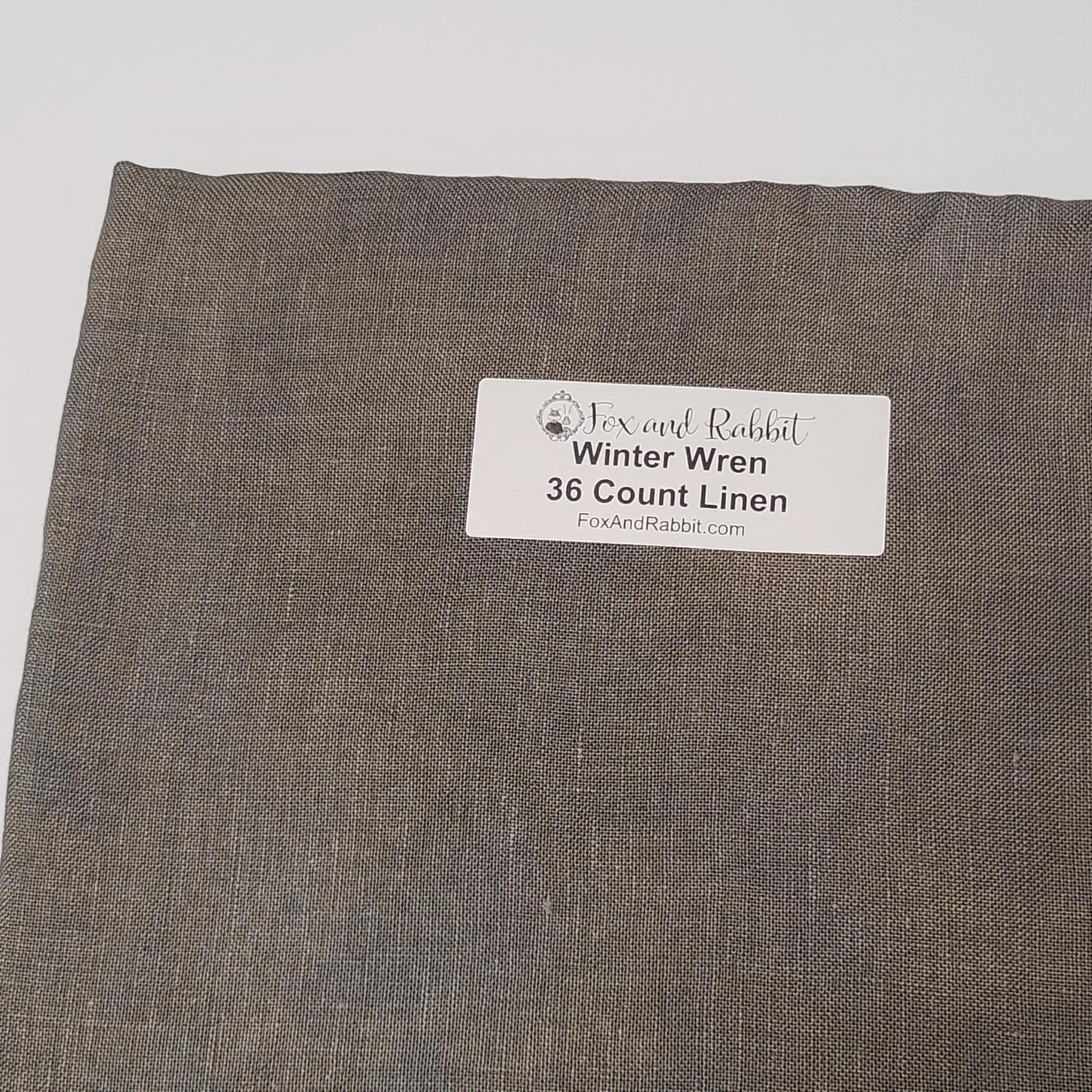 Fox and Rabbit Hand Dyed linen Winter Wren 36 count linen Fat Quarter