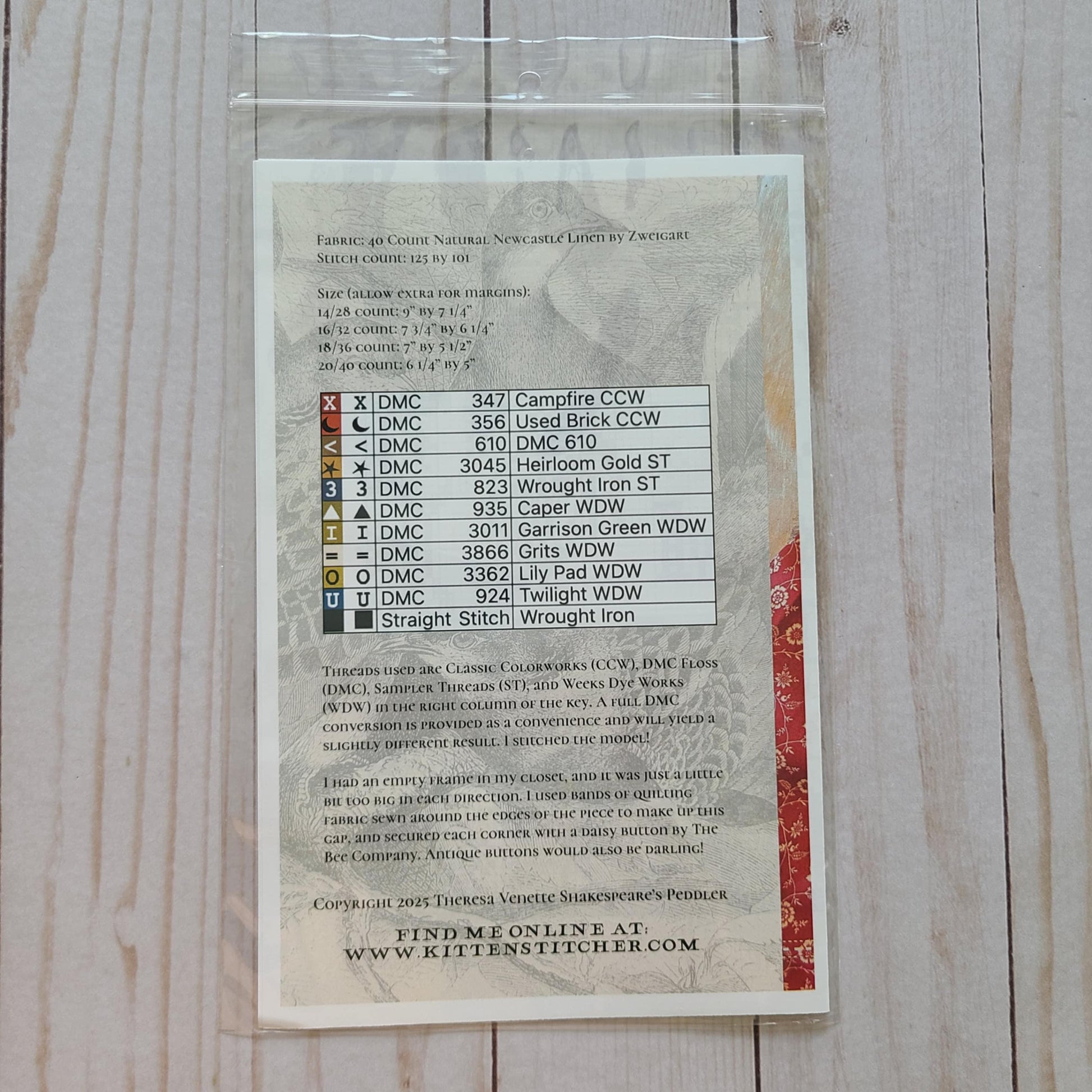 This Land Cross Stitch Chart by Shakespeare's Peddler