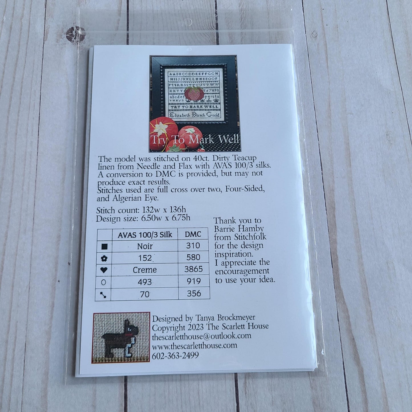 Try to Mark Well cross stitch pattern by The Scarlett House