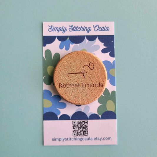 Quantity of 5 Needle Minders Retreat Friends for Cross Stitch