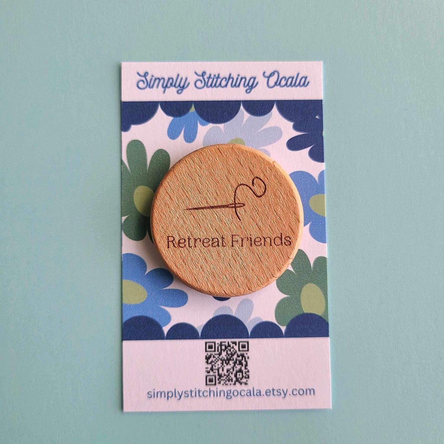 Quantity of 5 Needle Minders Retreat Friends for Cross Stitch