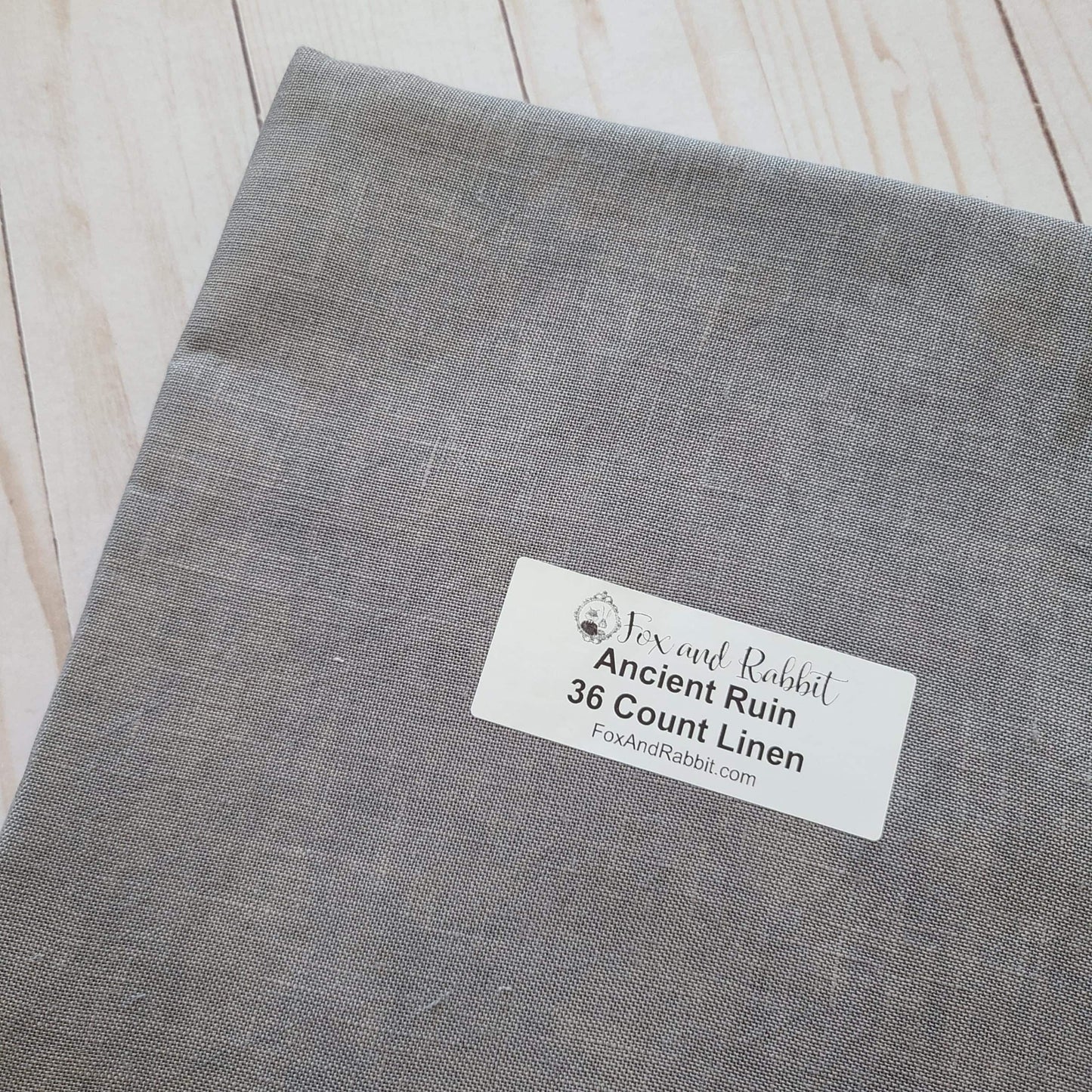 Fox and Rabbit Hand Dyed linen Ancient Ruin 36 count linen Fat Quarter