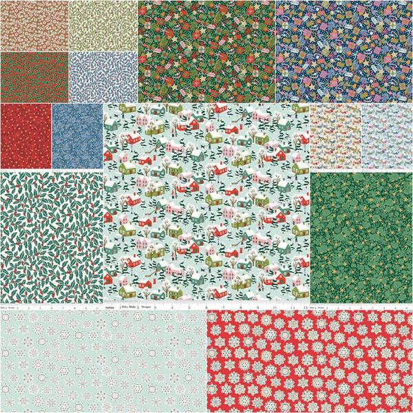 Festive Greetings by Liberty Fabrics Fat Quarter Bundle 15 18x21 pieces