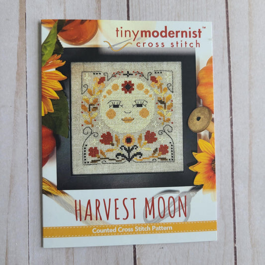 Harvest Moon Cross Stitch Pattern Tiny Modernist Cross Stitch Pattern