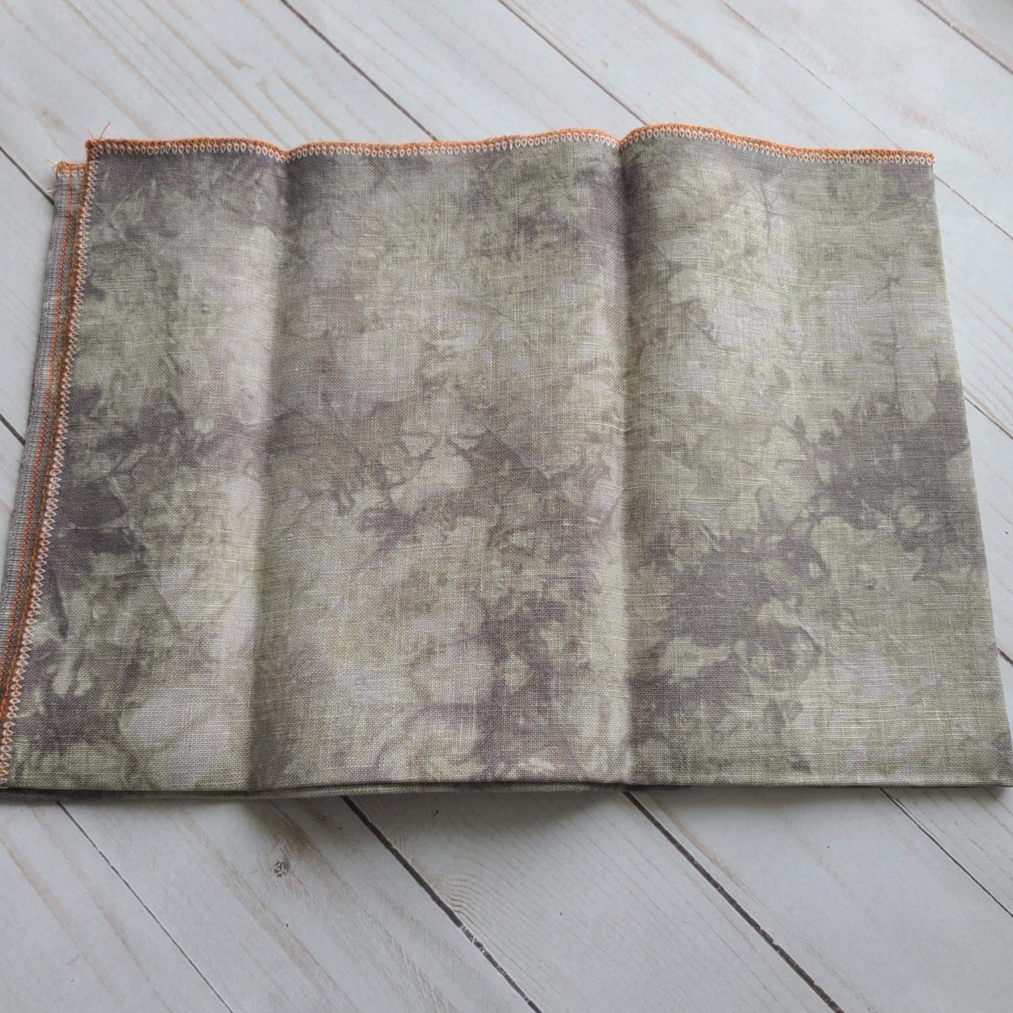 BeStitchMe Hand Dyed Halloween Frankenstein Fabric 40 ct Linen 1/4 yard