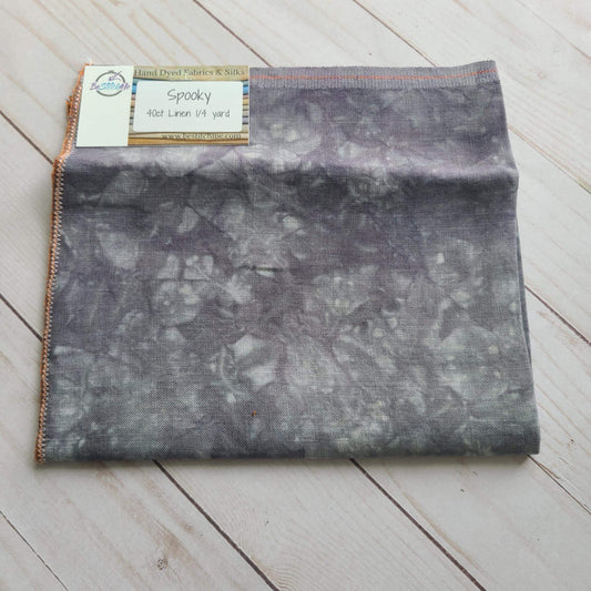 BeStitchMe Hand Dyed Halloween Spooky Fabric 40 ct Linen 1/4 yard