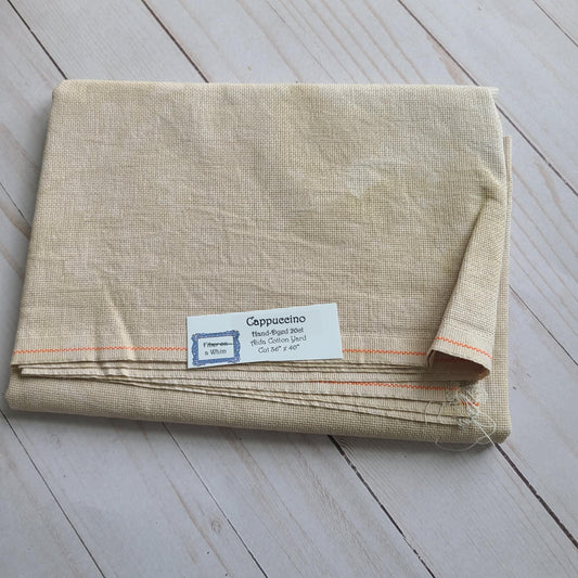 Fiber on a Whim Hand Dyed 20 count Cappuccino aida fabric fat quarter 18 x 20
