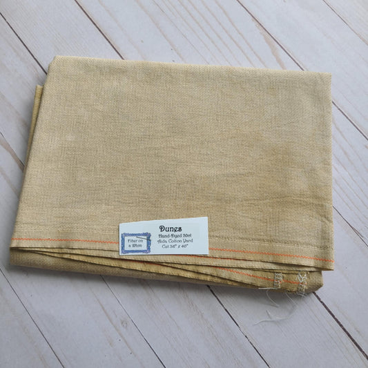 Fiber on a Whim Hand Dyed 20 count Dunes aida fabric fat quarter 18 x 20