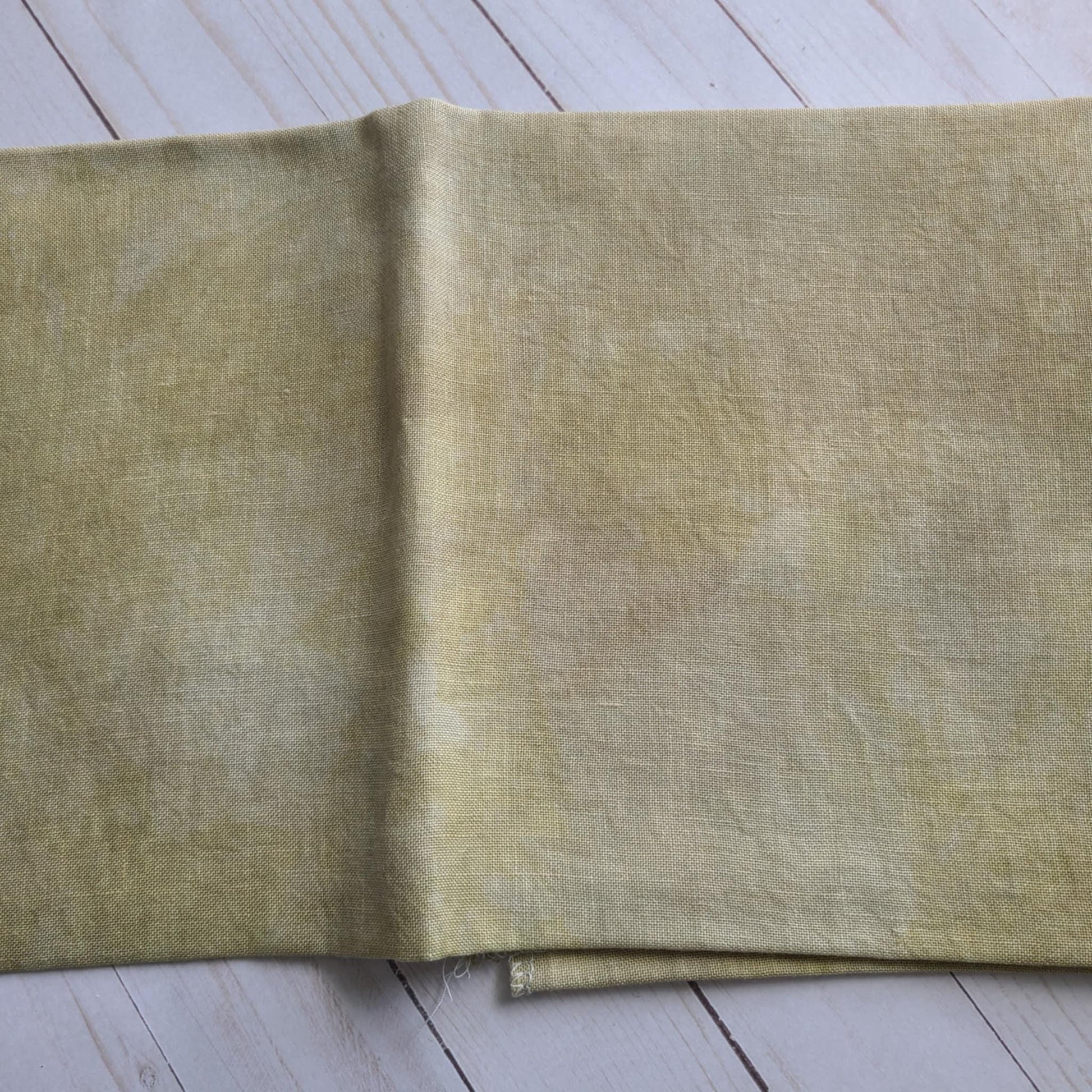 Fiber on a Whim Hand Dyed 36 count Parchment Linen fabric fat quarter 18 x 25