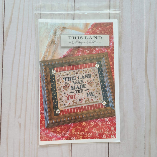 This Land Cross Stitch Chart by Shakespeare's Peddler