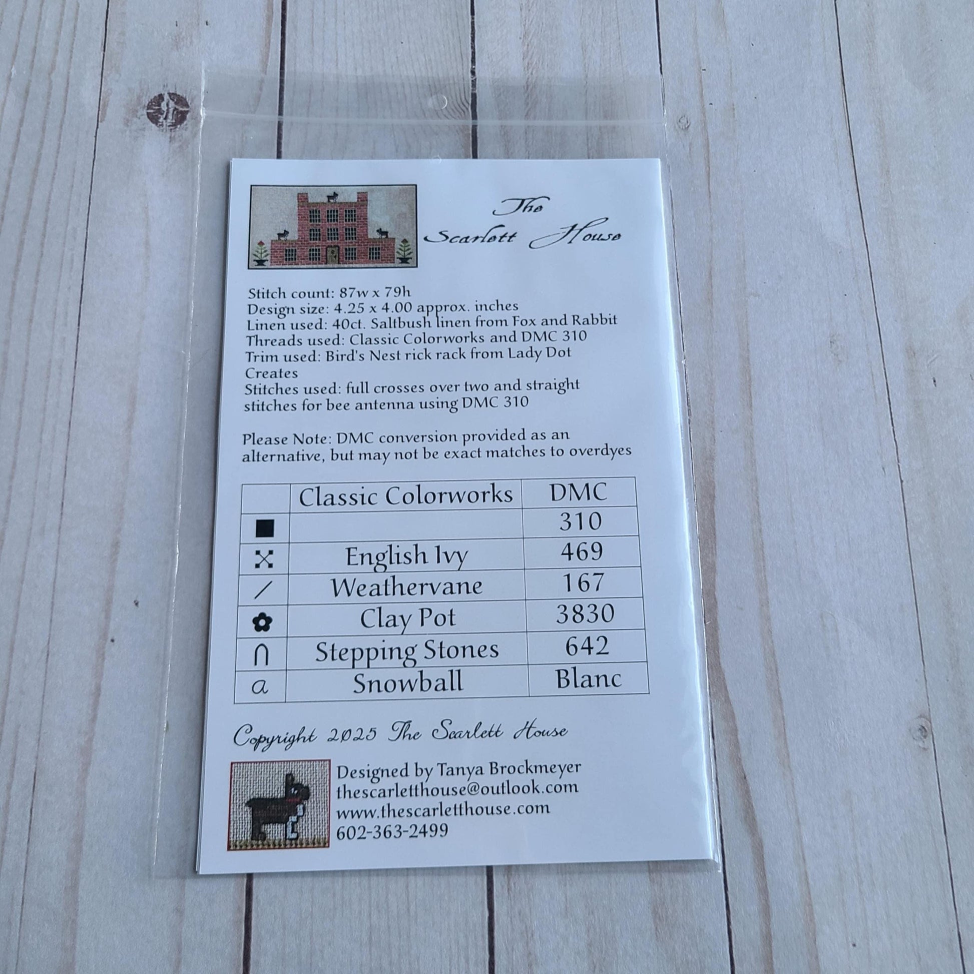 Beekeeper's Cottage cross stitch pattern by The Scarlett House