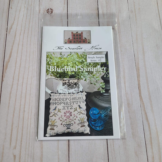 Bluebird Sampler cross stitch pattern by The Scarlett House