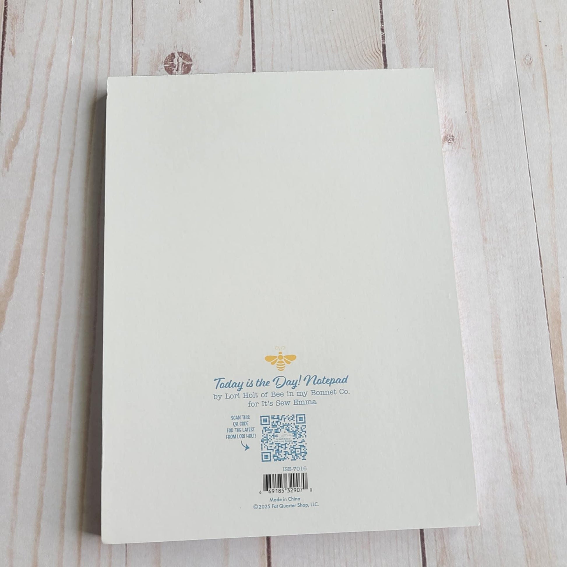 Today is the Day notepad Lori holt for Its Sew Emma