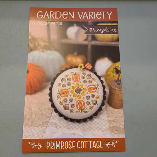 Garden Variety: Pumpkins Cross Stitch by Lindsey Weight of Primrose Cottage - Paper Pattern