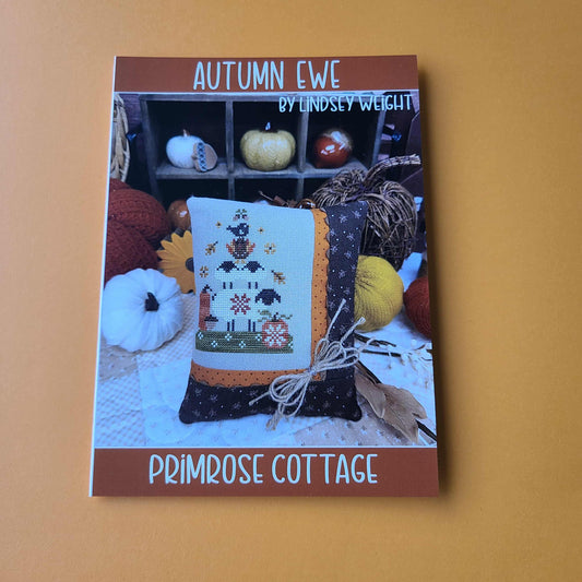 Autumn Ewe Cross Stitch by Lindsey Weight of Primrose Cottage - Paper Pattern