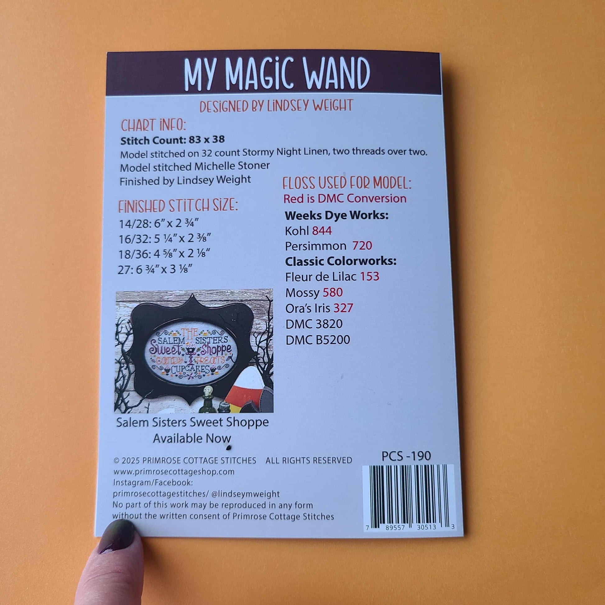 My Magic Wands Cross Stitch by Lindsey Weight of Primrose Cottage Stitches - Paper Pattern