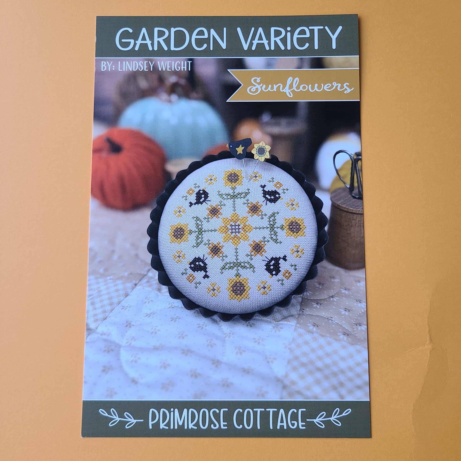 Garden Variety: Sunflowers Cross Stitch by Lindsey Weight of Primrose Cottage - Paper Pattern
