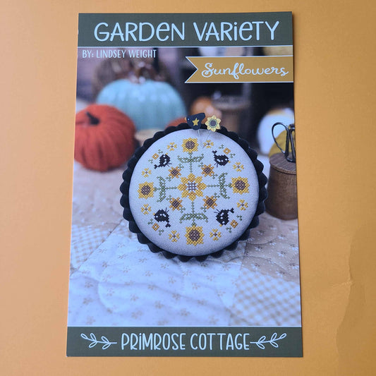 Garden Variety: Sunflowers Cross Stitch by Lindsey Weight of Primrose Cottage - Paper Pattern