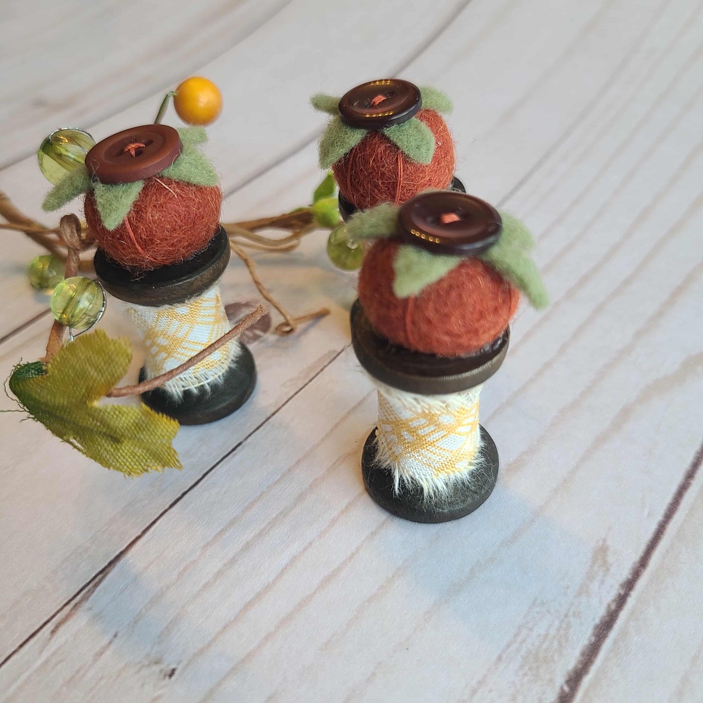 Harvest Miniature Spool Pincushion Retreat gift limited edition