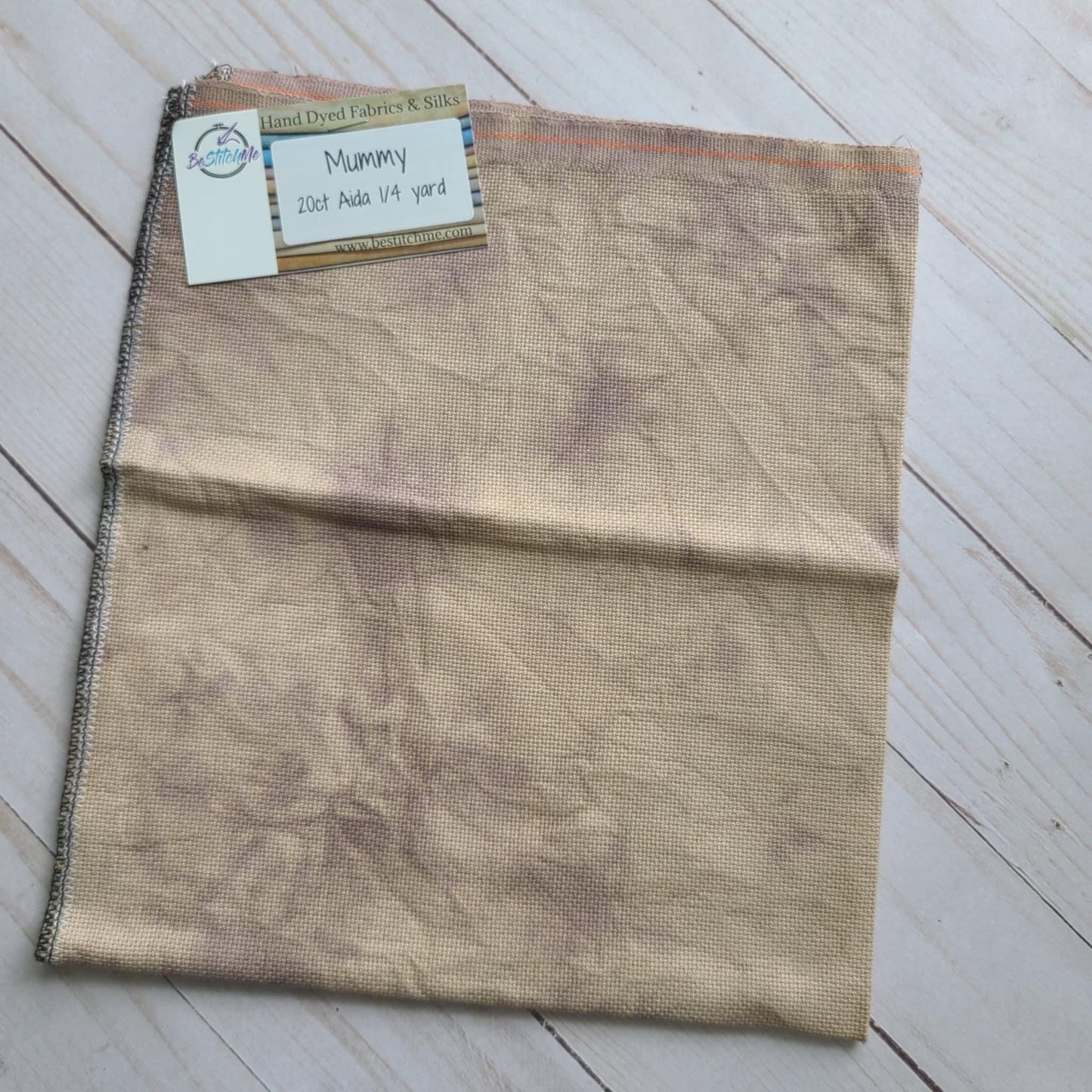 BeStitchMe Hand Dyed Halloween Mummy Fabric Aida 20 count 1/4 yard