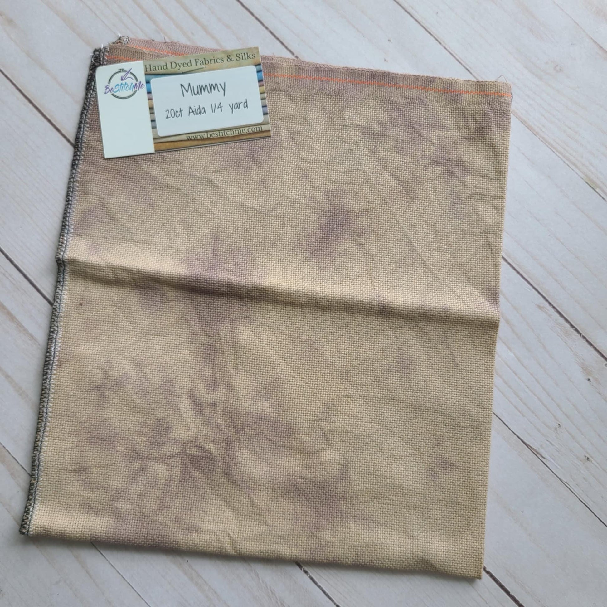 BeStitchMe Hand Dyed Halloween Mummy Fabric Aida 20 count 1/4 yard