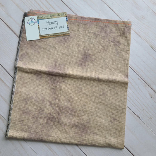 BeStitchMe Hand Dyed Halloween Mummy Fabric Aida 20 count 1/4 yard