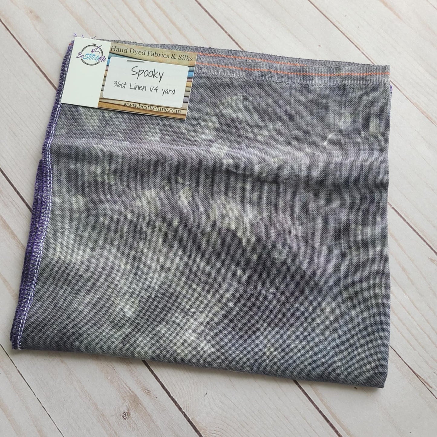 BeStitchMe Hand Dyed Halloween Spooky Fabric 36 ct Linen 1/4 yard
