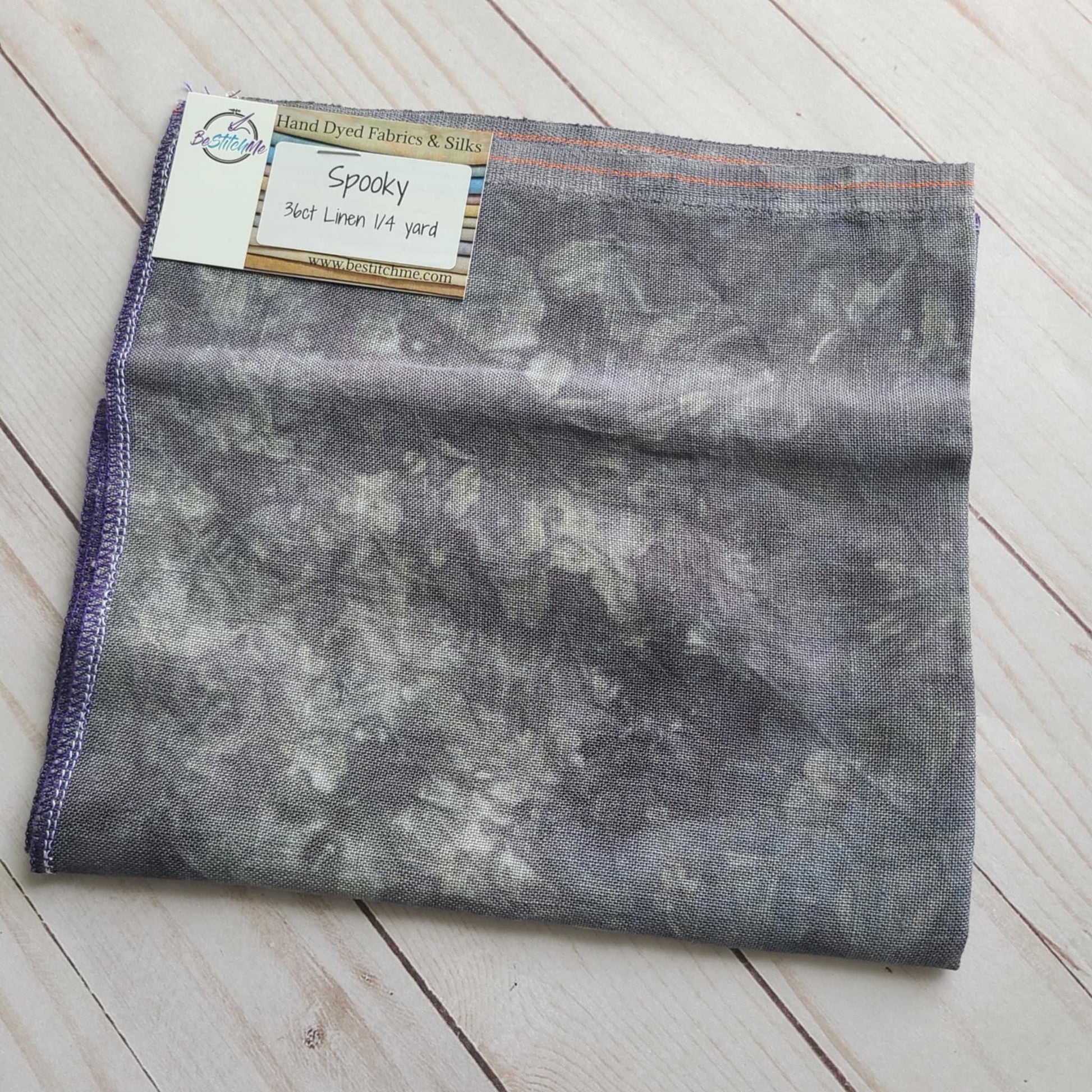 BeStitchMe Hand Dyed Halloween Spooky Fabric 36 ct Linen 1/4 yard