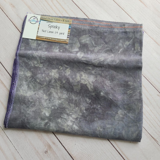 BeStitchMe Hand Dyed Halloween Spooky Fabric 36 ct Linen 1/4 yard