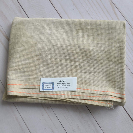 Fiber on a Whim Hand Dyed 20 count Latte aida fabric fat quarter 18 x 20