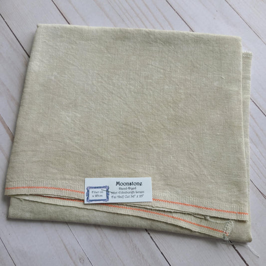 Fiber on a Whim Hand Dyed 36 count Moonstone Linen fabric fat quarter 18 x 25