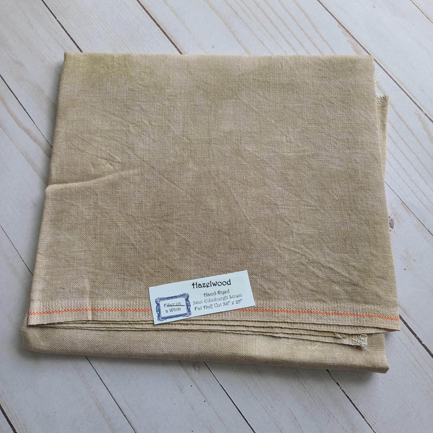 Fiber on a Whim Hand Dyed 36 count Hazelwood Linen fabric fat quarter 18 x 25